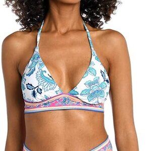 **La Blanca** Santorini Sun Banded Halter Triangle Top 16 NWT